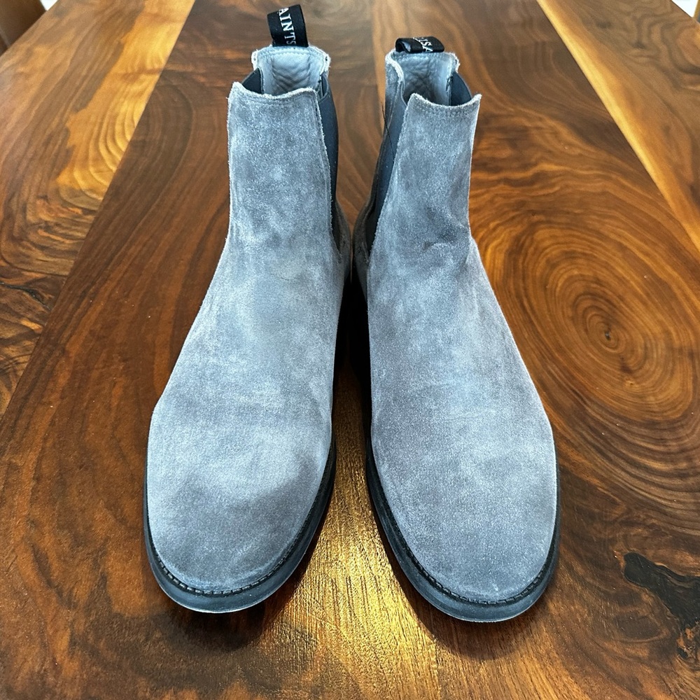 All Saints Gray Suede Men's Boots